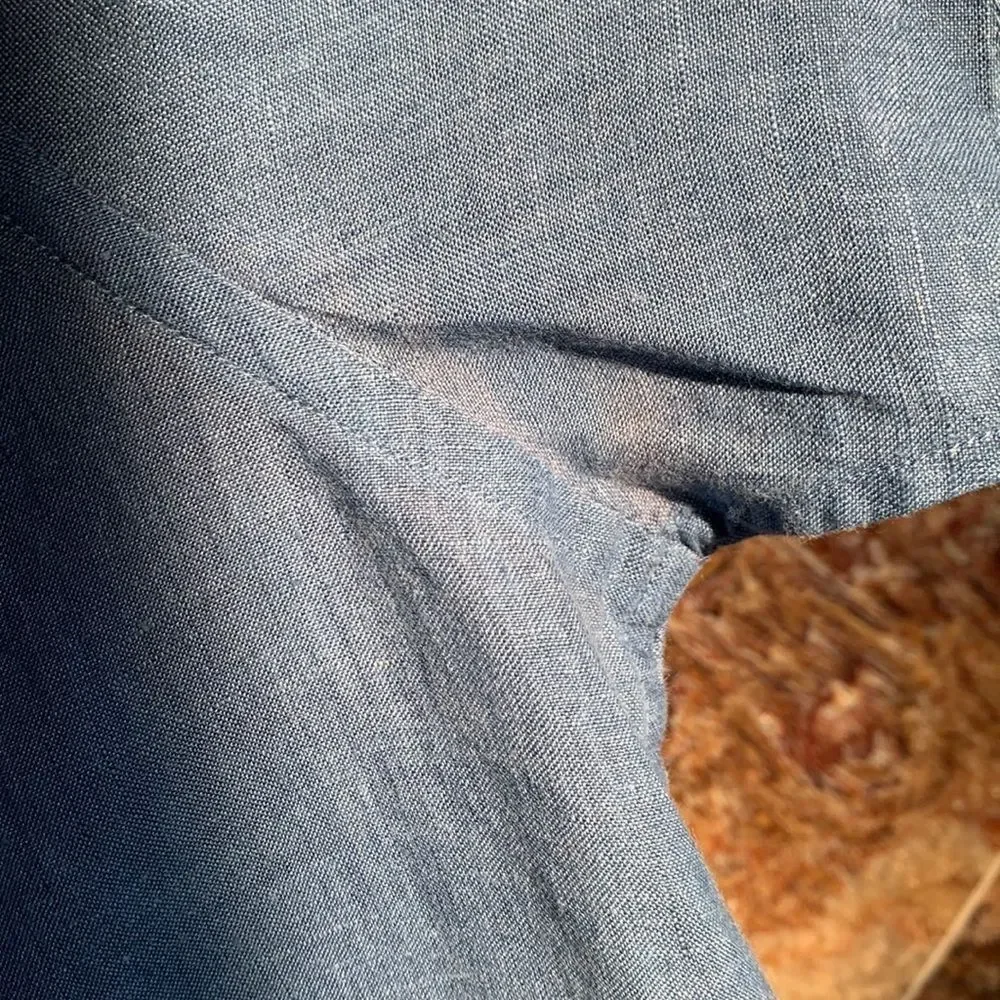 Men’s Banana Republic Men’s Blue Linen Shirt Size Large